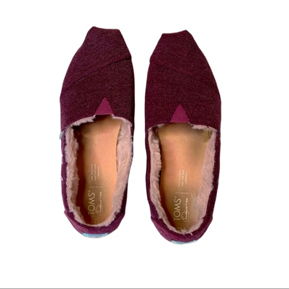 Toms Shoes - Toms Burgundy Believe Alpargata Shoes